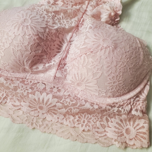 PINK Victoria's Secret Pink Lace Bralette - Picture 2 of 7